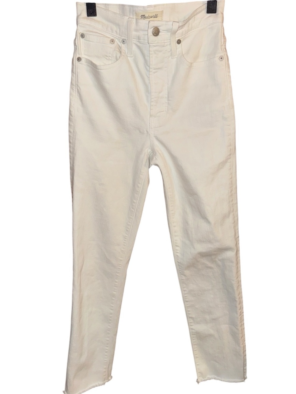 Madewell The Perfect Vintage Crop Jeans in Tile White Coastal Vibes